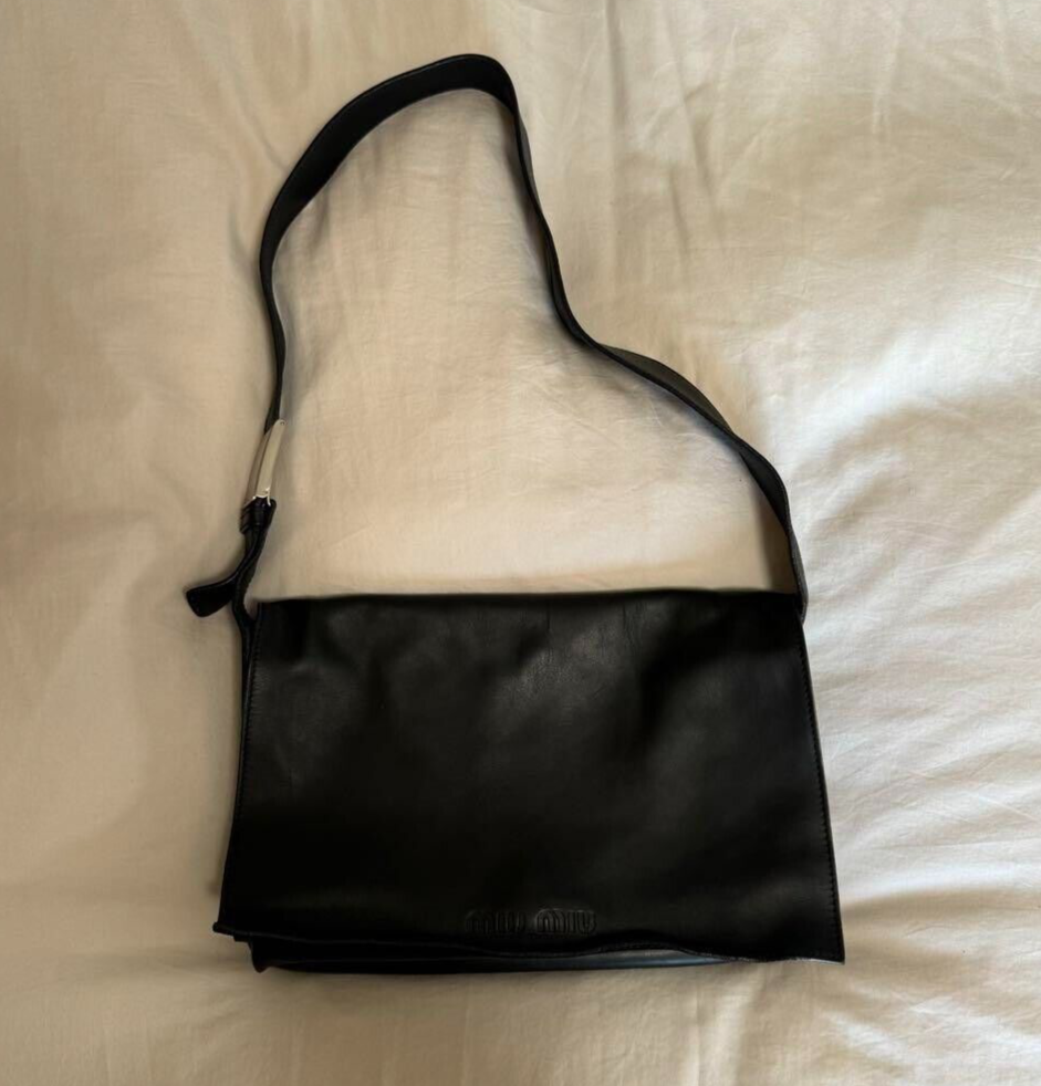 MIU MIU 1990s Leather Shoulder Bag Black Men's | eBay MIU MIU 1990s Leather Shoulder Bag Black Men's | eBay