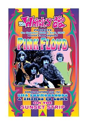 Pink Floyd 1967 A4 concert poster with Syd Barrett 1 with choice