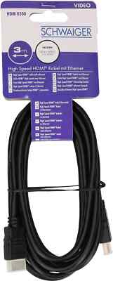 Schwaiger Full HD HDMI-Kabel (HDMI Standard) (bis 340MHz/10,2Gbps,) HDM0300