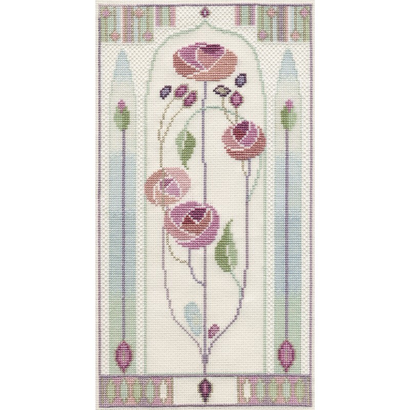 Mackintosh - Oriental Rose Cross Stitch Kit by Derwentwater Designs