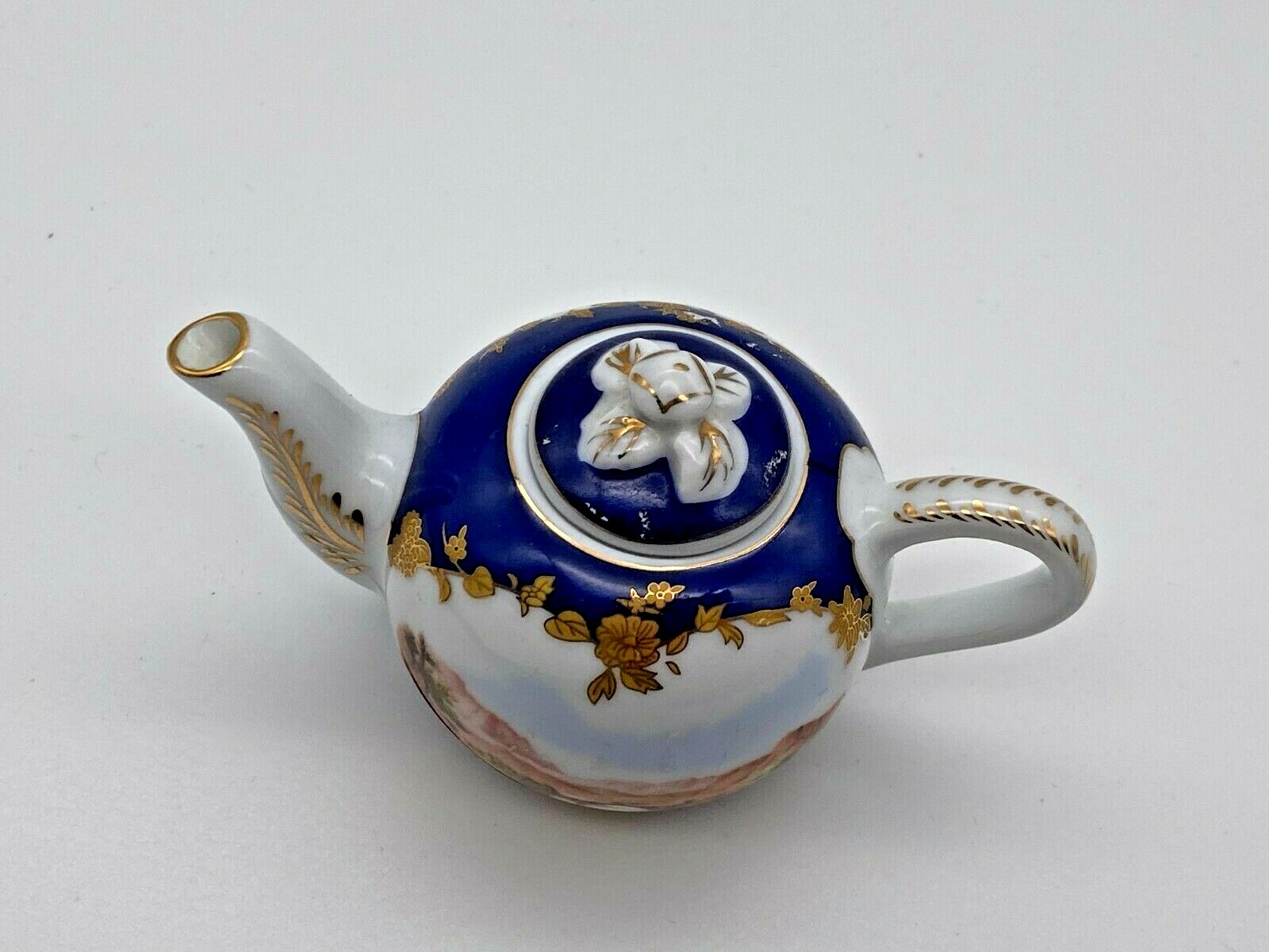 Vintage Porcelain Art Miniature Teapot Broken For Repair Project