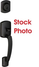 Schlage F58 GRW 716 Greenwich Exterior Half of Handleset Only, Aged Bronze