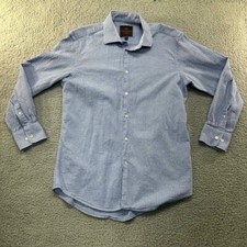 Tattersall London Dress Shirt Mens 16.5 32/33 Long Sleeve Button Up Textured