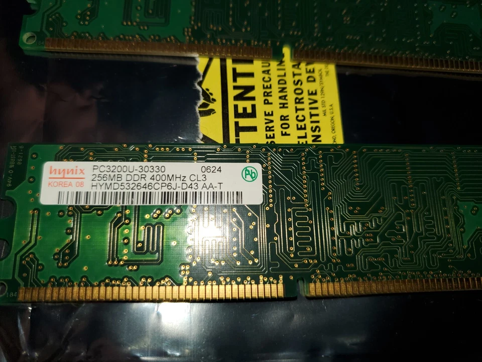 Hynix PC3200 U-30330 256MBx2 DDR 400MHz CL3 512MB Total - Image 3 of 4