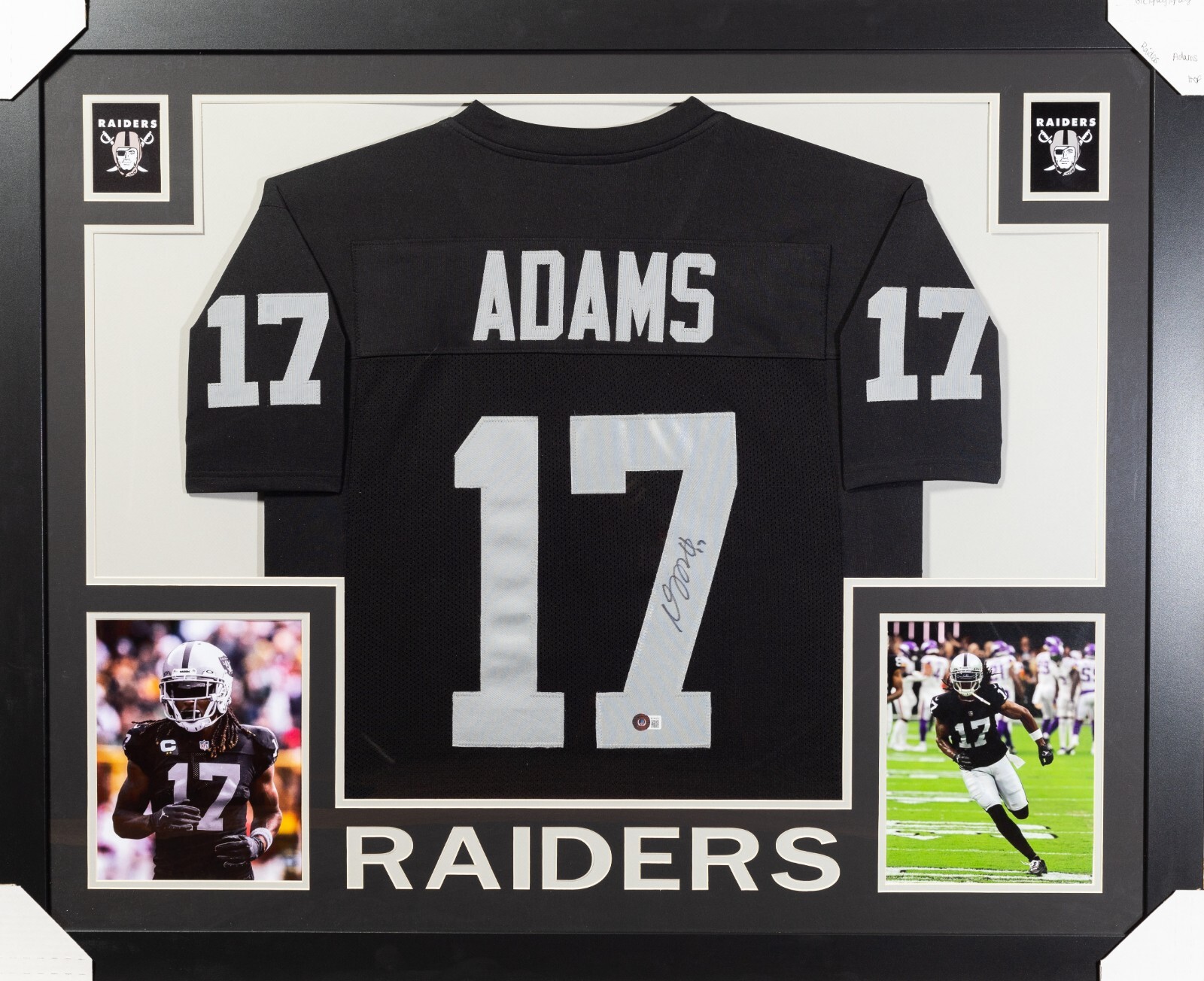 Davante Adams Autographed Signed Las Vegas Raiders & Framed Jersey - BECKETT 