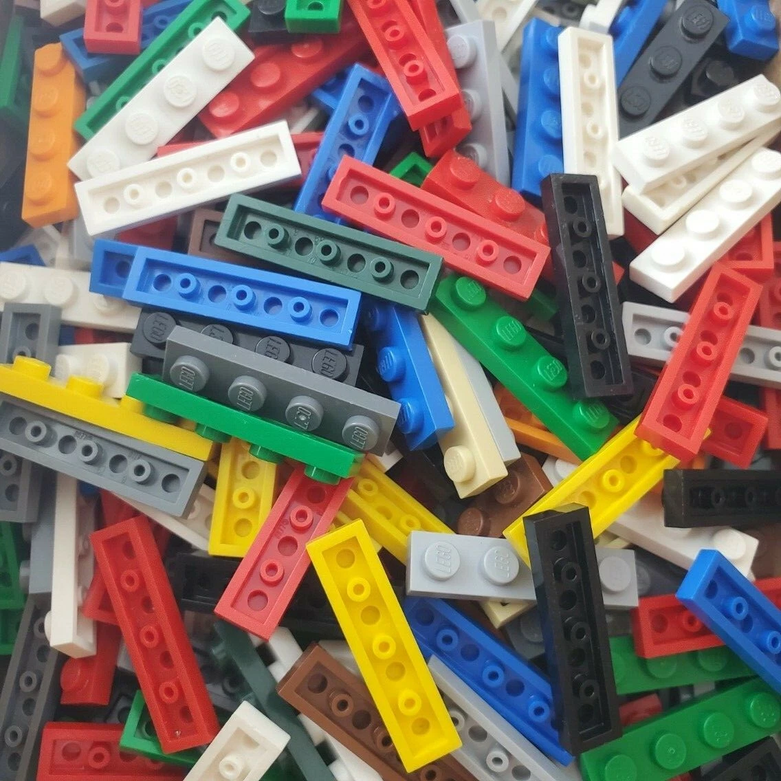 LEGO 1x4 Plate PICK COLOR QUANTITY 3710 4x1 Flat Tile Studs City Lot