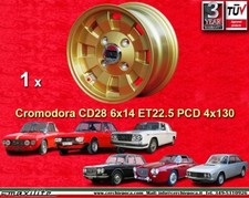 1 Cerchio Lancia Fulvia CD28 Design 1Stk Felge 6x14 gold  wheel Jante Oro