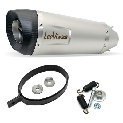 Universal Endschalldämpfer Kit LeoVince FACTORY S RACING Edelstahl Carbon Ø 60mm