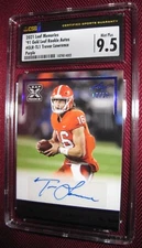 2021 LEAF MEMORIES AUTOGRAPH GLR-TL1 TREVOR LAWRENCE PURPLE 10/30 CSG 9.5 AUT 10