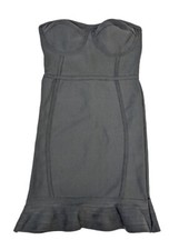 Pretty Little Thing Dress 6 Black Fitted sleeveless frill short bodycon 