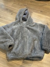 girls grey faux fur winter coat jacket -From TU - age 9-10 - great condition