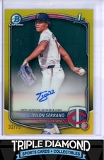 2025 Bowman Chrome 1st Teilon Serrano Prospect Auto Yellow Refr #32/75 F908