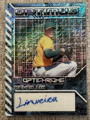 #ad 2025 Leaf Optichrome #OA WEL Wei En Lin Optimus Blue Shimmer auto 7 7 $50.00