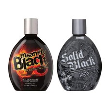 LOT OF 2 Millennium Tanning Products SOLID BLACK  INSANELY BLACK 13.5 oz