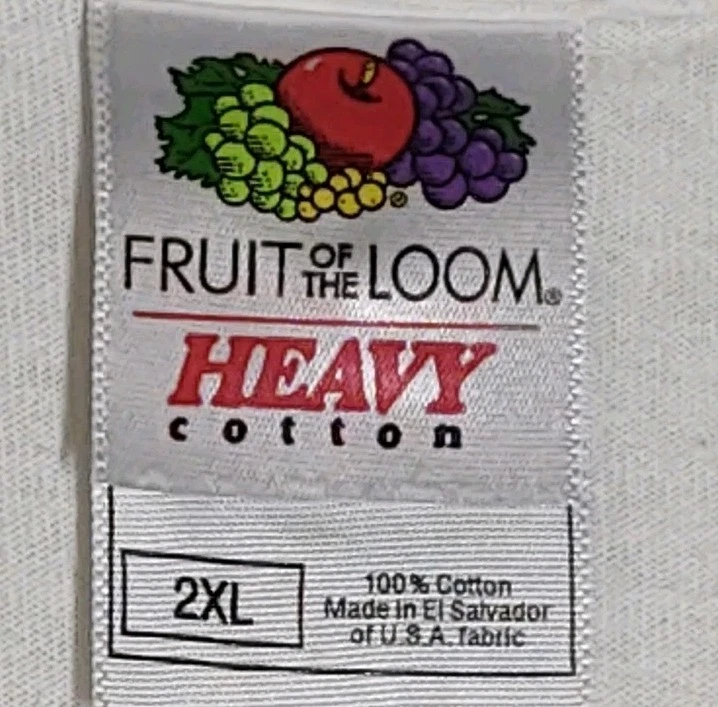 Vintage 90's BUDMAN 2XL Mens Budweiser AD Bud Beer Promo Heavy 100% Cotton Ivory - Image 4 of 4