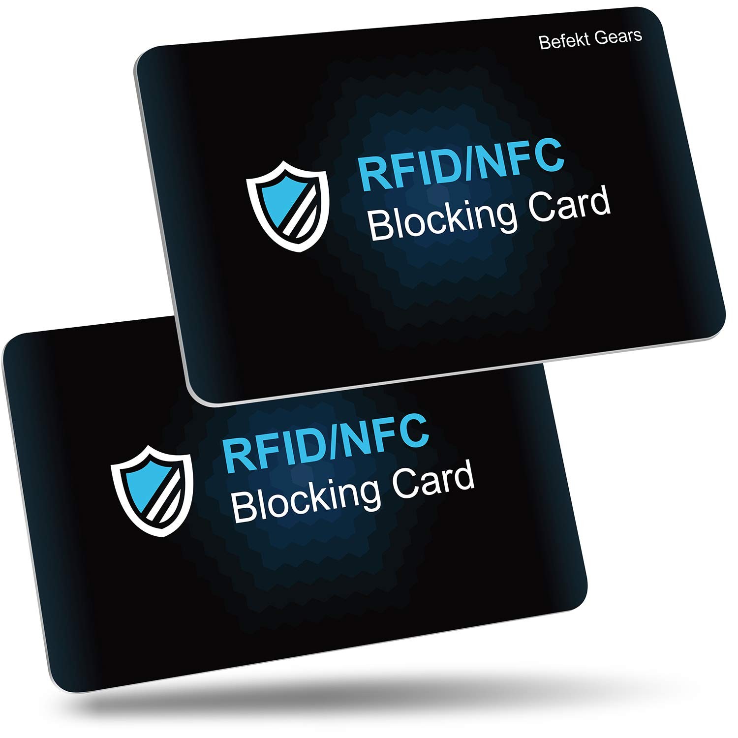 Befekt Gears RFID/NFC Blocking Card 2 Pack, Credit Standard, Black