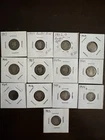 Barber Dimes Lot of 13 Silver 10C Coins 1897-1915 1.3 Face Silver