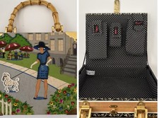 Borsa vintage Bueno scatola sigari anni 2000 retrò barboncino con perline e glamour ragazza borsetta Y2K