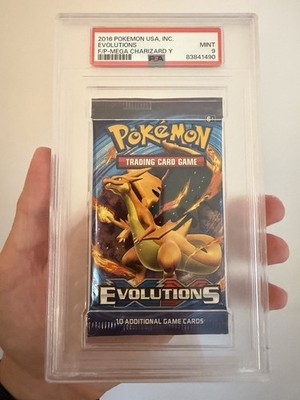 [PSA 9] 2016 Pokemon XY Evolutions Booster Foil Pack Mega Charizard