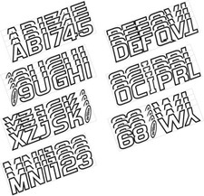 Hardline Products WHBLK700 Boat Lettering 3" Registration Kit