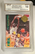 1993 SHAQUILLE O'NEAL  CLASSIC 4 GOLD SPORT #315 ALL ROOKIE TEAM GEM MINT 10.