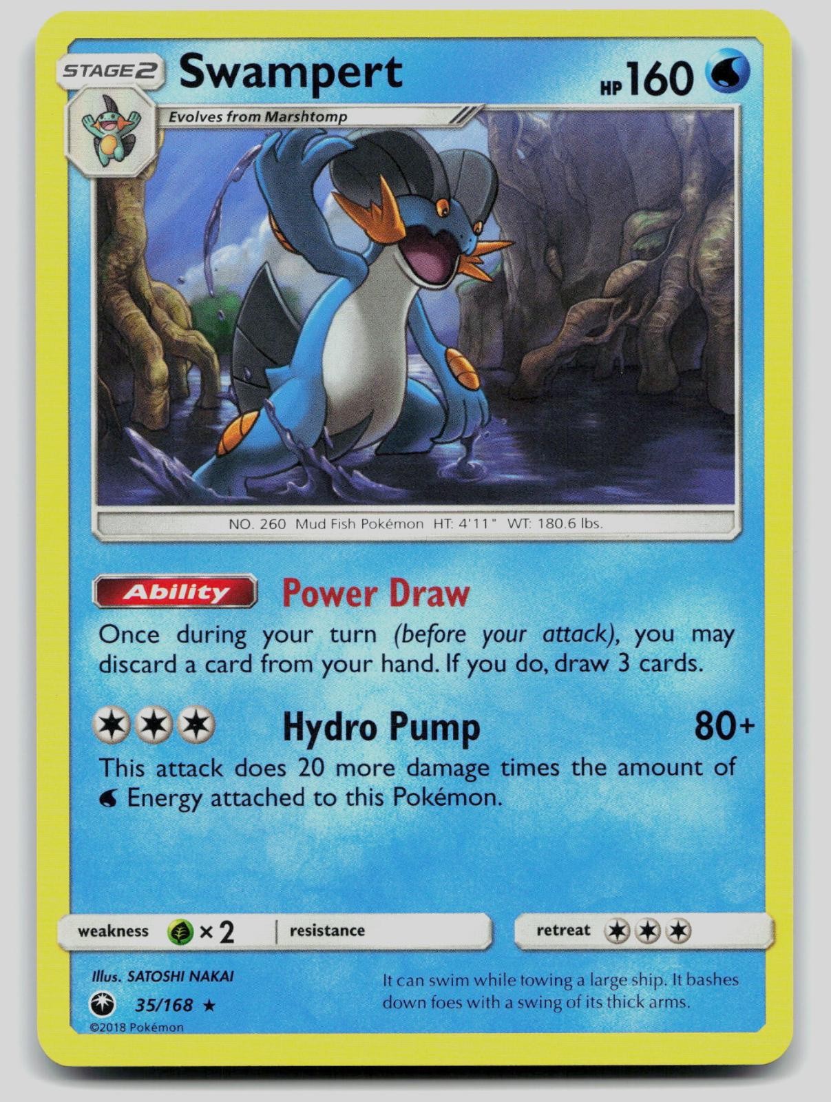 Swampert 35/168 Rare Celestial Storm Pokemon Near Mint