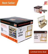 Workbench and Shelving Hardware Kit Metal 30x8x6in Heavy Duty Load Capacity