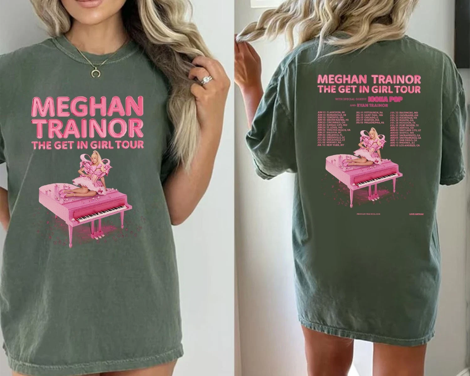 Meghan Trainor the Get in Girl Tour 2026 North America Double Sided T-shirt
