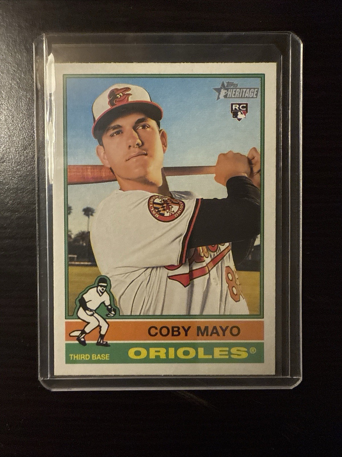 2025 Topps Heritage #340 Coby Mayo Baltimore Orioles RC Rookie Card
