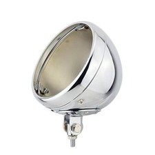 Motorcycle Universal 7" Headlight Housing Shell Lamp Bucket Bottom Chrome