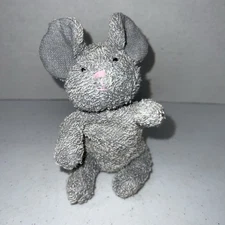 Vintage Russ Home Buddies Cheezy Gray Mouse Terry Cloth Stuffed Beanbag Plush 7”