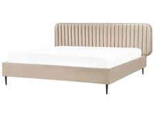 Velvet EU Super King Size Bed Taupe BRIN
