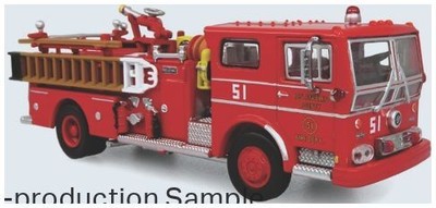 ICONIC REPLICAS 870536 Ward Lafrance 1973: LACOFD 1/87