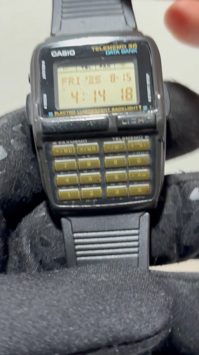 Vintage Casio Telememo 30 Data Bank DBC-30 1253 Calculator Watch