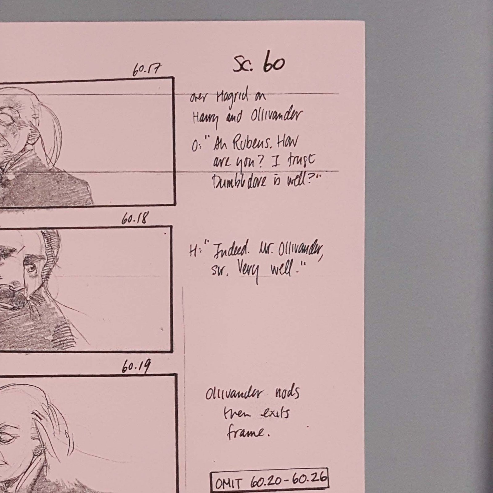 Image 8 of Harry Potter Sorcerer's Stone Original Storyboard Ollivander's Wand Shop Scene