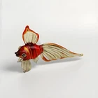 Vintage Murano Style Venetian Art Glass Goldfish Figurine Red Orange