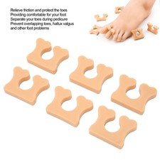6pcs Individual Toe Separators Soft Silicone Correct Toes Relief Foot Pain Toes