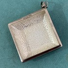 VINTAGE TOSHIKANE STYLE FLOWER PENDANT ARITA WARE ENAMEL MARKED SILVER SQUARE 1" — photo 10