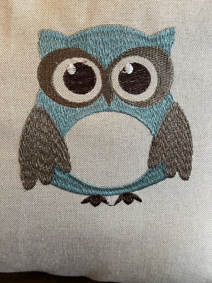 Embroidered Owl Decorative Throw Pillow - Image 4 of 4