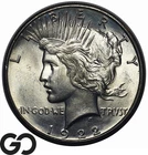 1922-S Peace Dollar, Frosty Choice Gem BU++, Strong Cartwheel Mint Luster