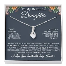 To My Daughter Necklace Gift From Dad, Daughter Gift, Father Daughter Necklace