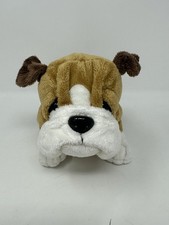 Ganz Webkinz 8" Stuffed Plush Brown White Bulldog Animal Toy HM126 NO CODE 