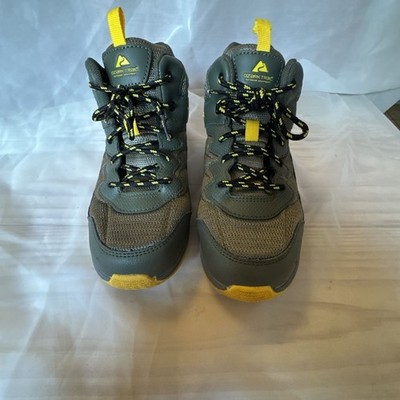 Ozark Trail Boys Hiking Boots Olive Green and Yellow