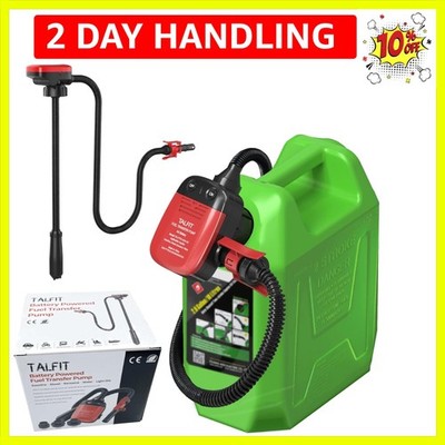 Portable Battery Powered Fuel Pump - 2.4GPM Gasoline Siphon Pump with Auto Sh...