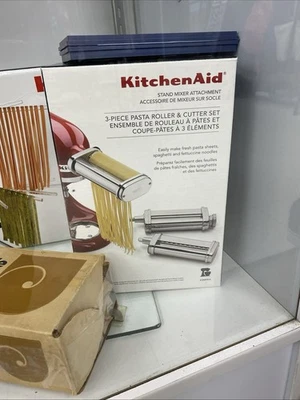Kitchen Aid KSMPRA 3 piece Pasta Roller & Cutter, Attachment Set For Stand Mixer - Image 1 of 4