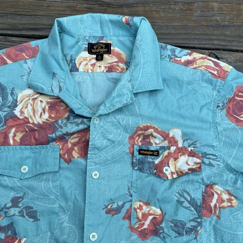 Billabong x Wrangler camicia con bottoni uomo grande blu hawaiano floreale estate - Foto 2 di 7