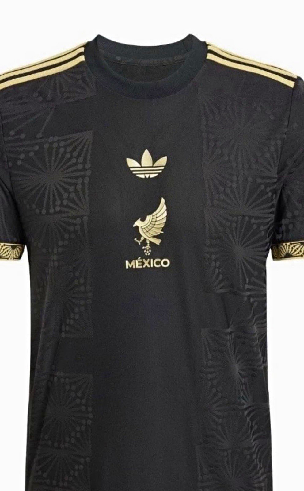 adidas Mexico De Oro National Team Soccer Jersey Black/Gold Men’s M