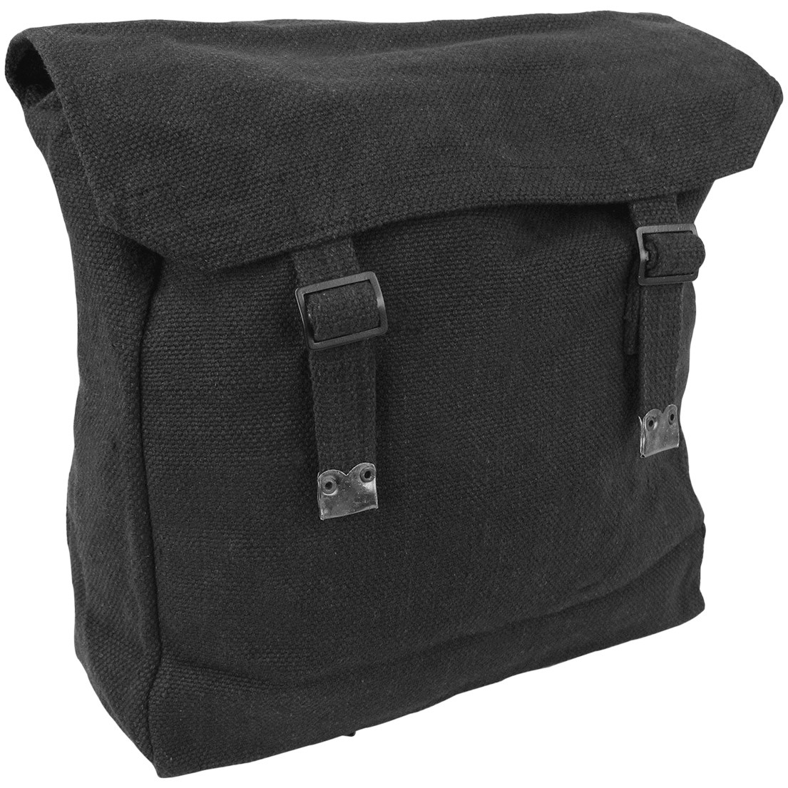 HIGHLANDER LARGE WEB BACKPACK SECURITY CANVAS RUCKSACK HIKING COTTON PACK BLACK