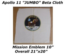 Apollo 11 Oversized Beta Cloth Patch Mission Emblem
