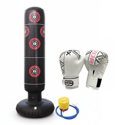 Kinder Aufblasbarer Boxsack mit Handschuhen - Kinder Boxen Fitness Spielzeug